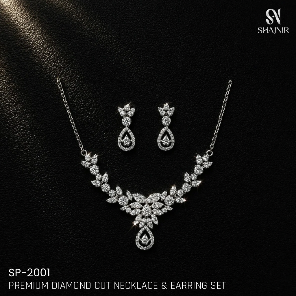 Premium Diamond Cut Necklace & Earring Set SP-2001