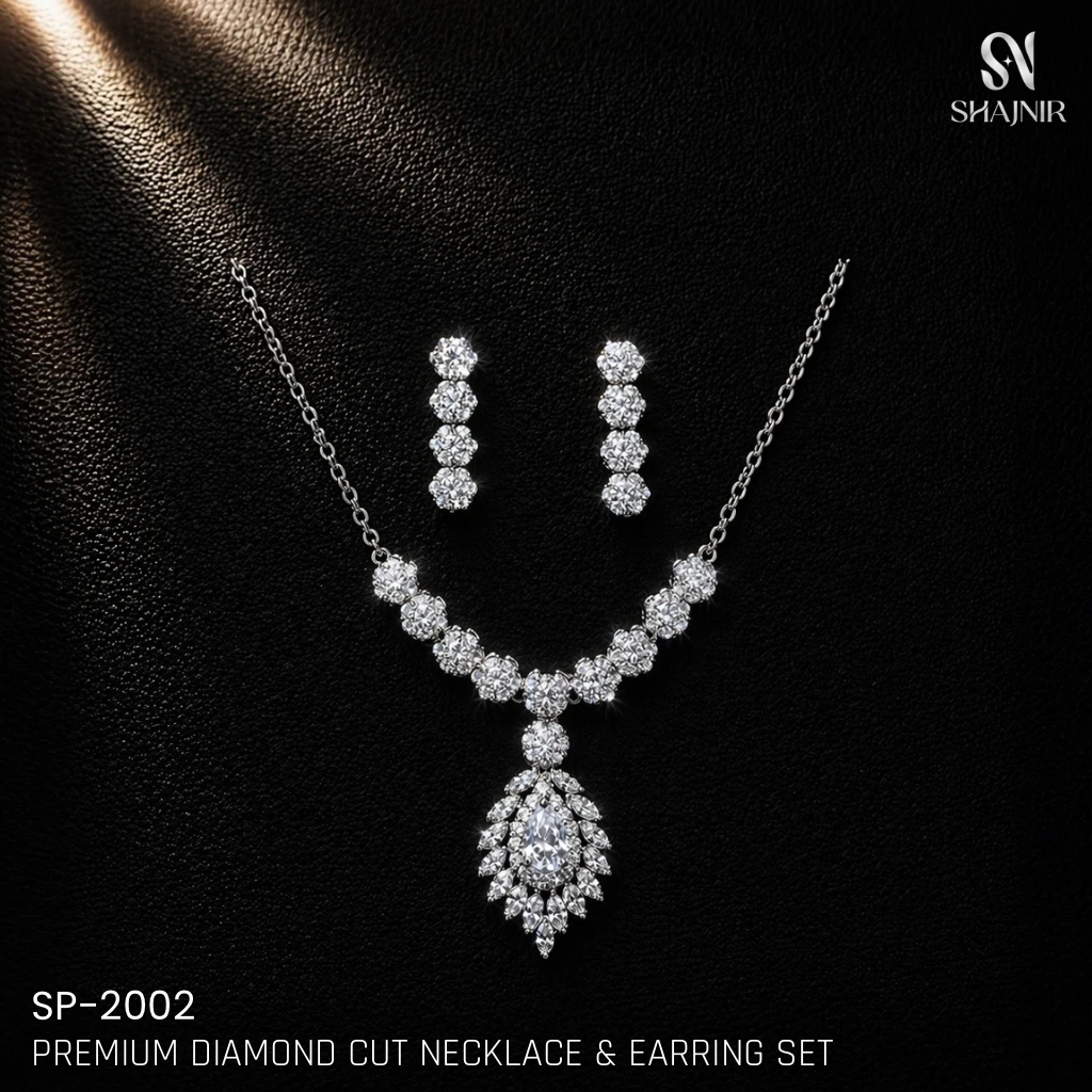 Premium Diamond Cut Necklace & Earring Set SP-2002