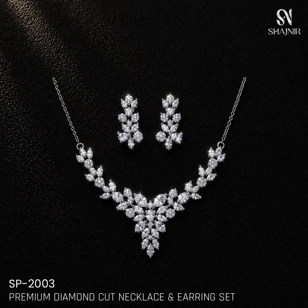 Premium Diamond Cut Necklace & Earring Set SP-2003