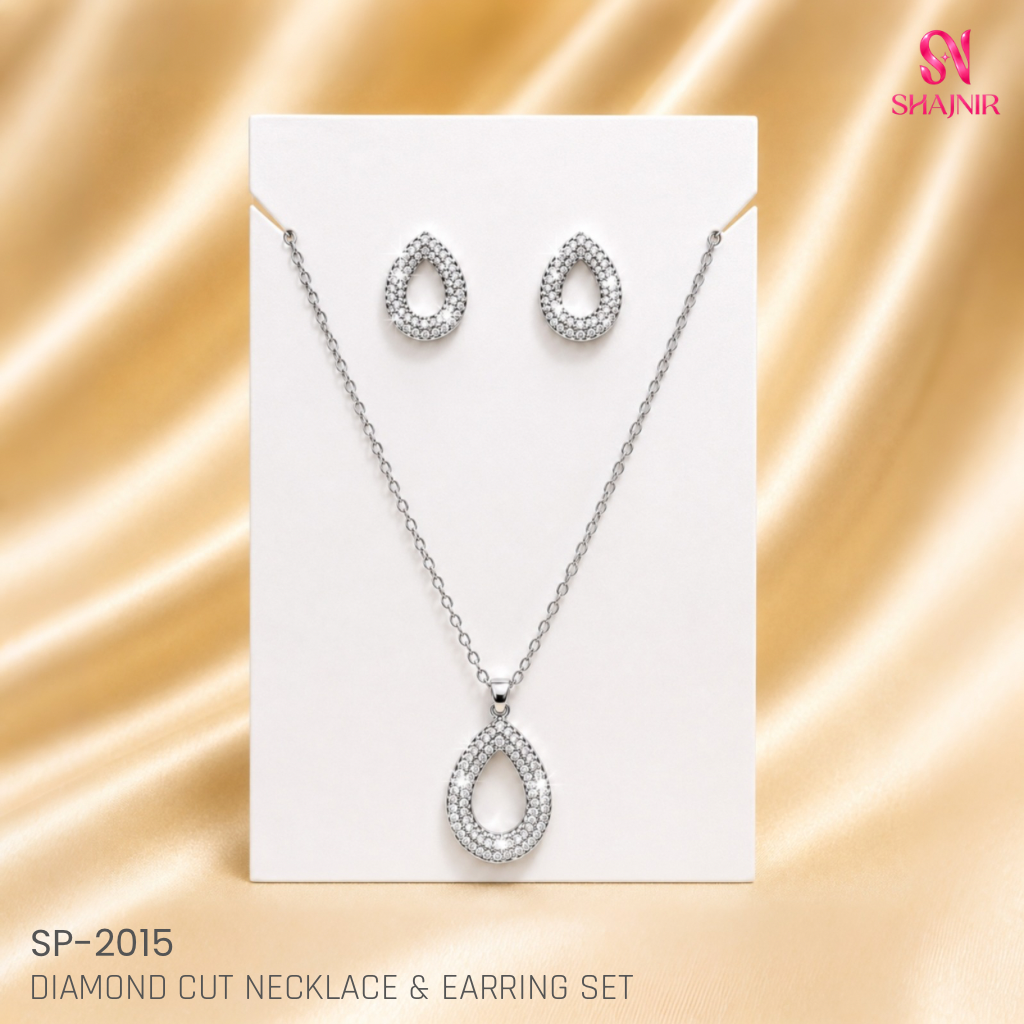 Diamond Cut Necklace & Earring Set SP-2015