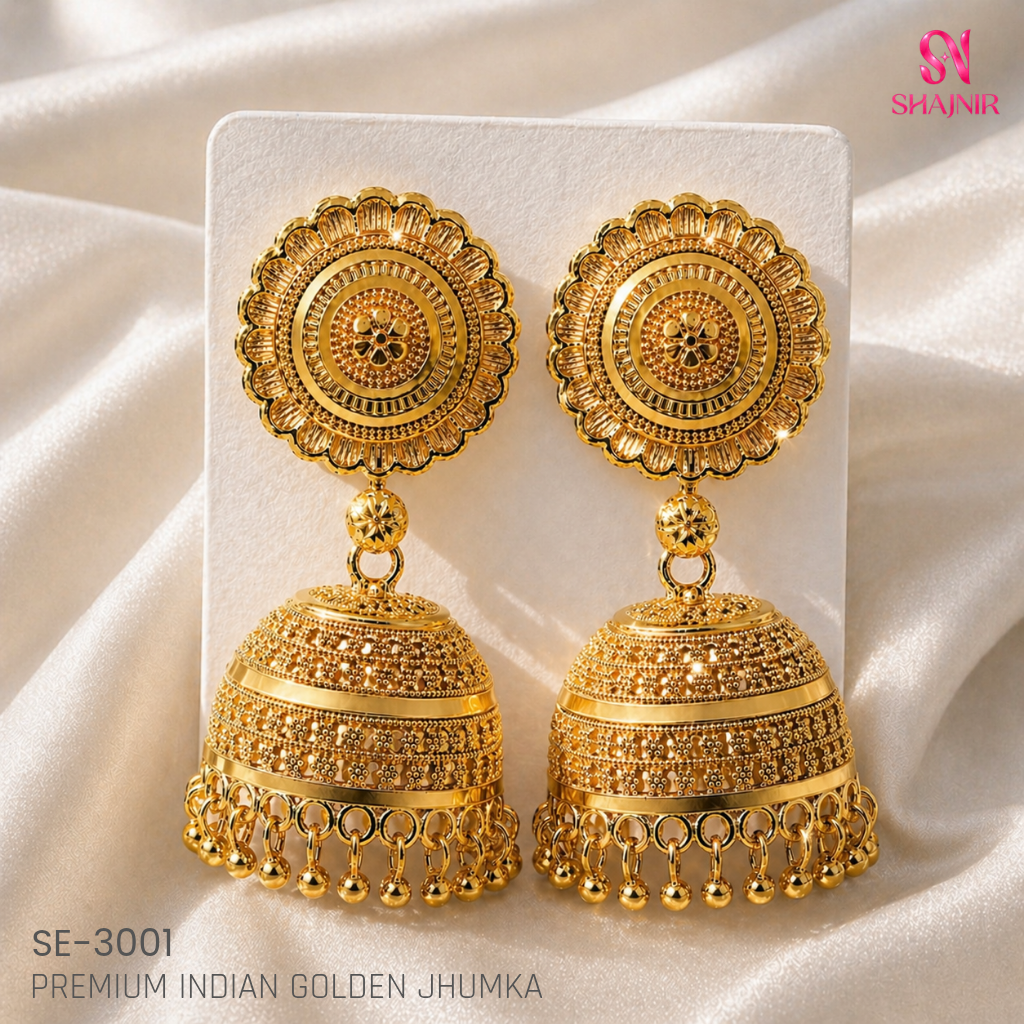 Premium Indian Golden Jhumka SE-3001