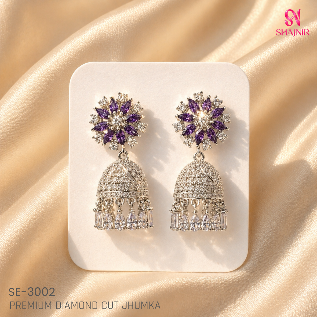 Premium Diamond Cut Jhumka SE-3002