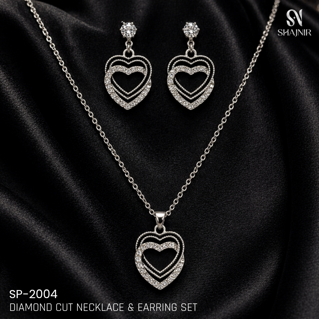 Diamond Cut Necklace & Earring Set SP-2004