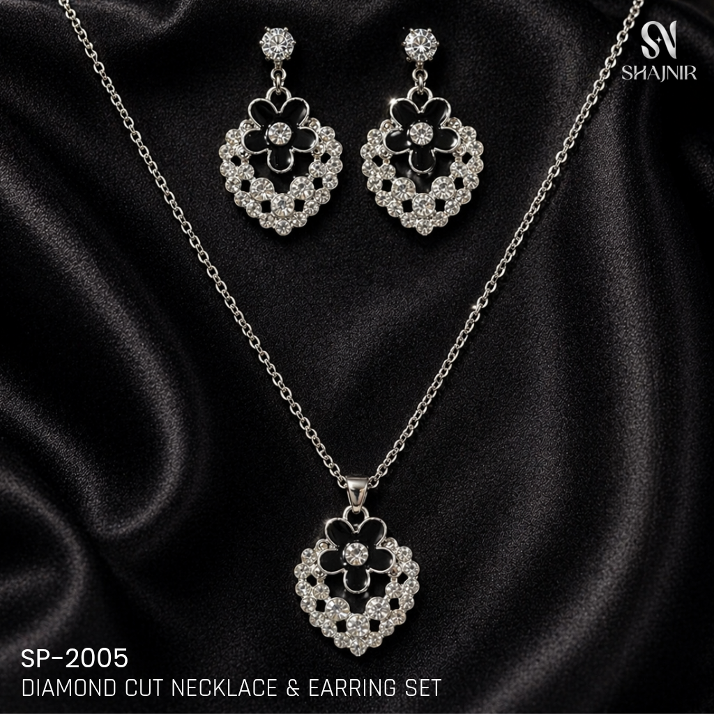 Diamond Cut Necklace & Earring Set SP-2005