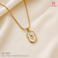 Gold Rose Pendant Necklace SP-2010